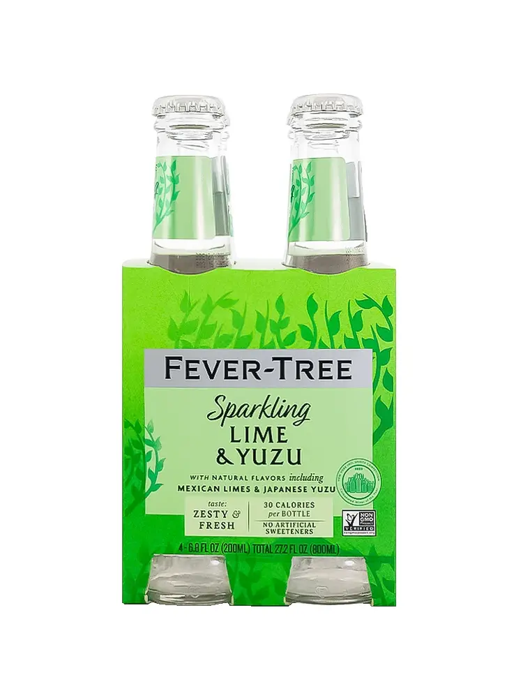 Fever-Tree Sparkling Lime & Yuzu 6.8oz Bottle - 4 pk