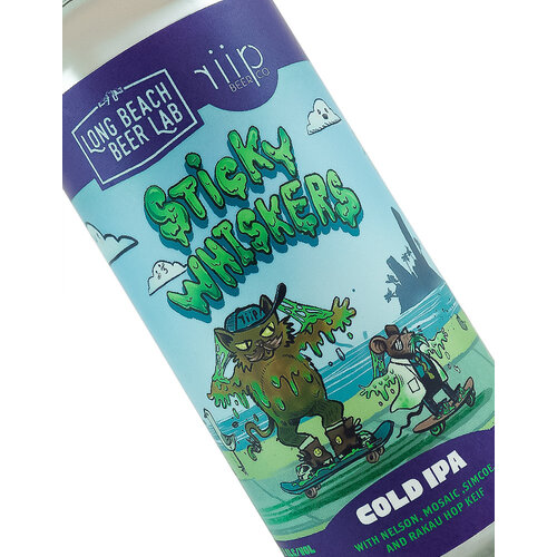 Long Beach Beer Lab/Riip Beer "Sticky Whiskers" Cold IPA 16oz Can - Long Beach, CA