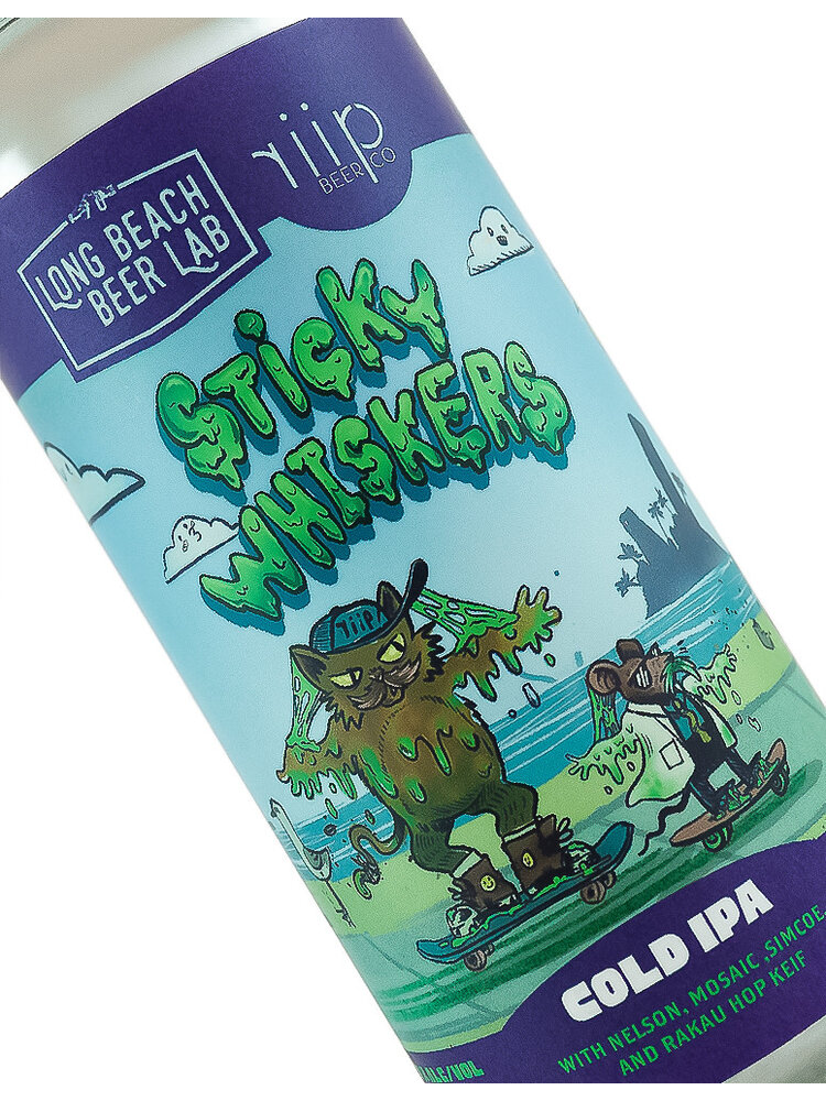 Long Beach Beer Lab/Riip Beer "Sticky Whiskers" Cold IPA 16oz Can - Long Beach, CA