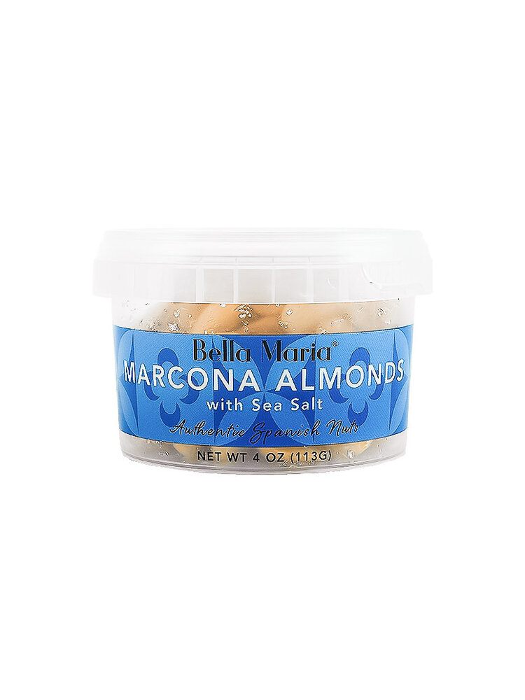 Bella Maria Marcona Almonds With Sea Salt 4oz Tub, Spain