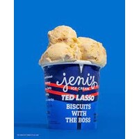 Jeni's "Ted Lasso Biscuits With The Boss" Ice Cream Crumbly Shortbread Cookies In Buttery Sweet Cream Pint, Ohio