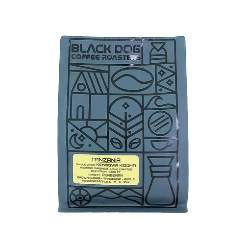 Black Dog Coffee Roasters "Tanzania" Whole Coffee Bean 12oz Bag, Signal Hill, California