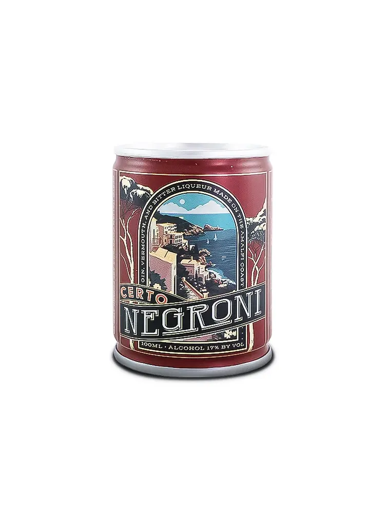 Certo Negroni 100ml Can, Amalfi Coast Italy