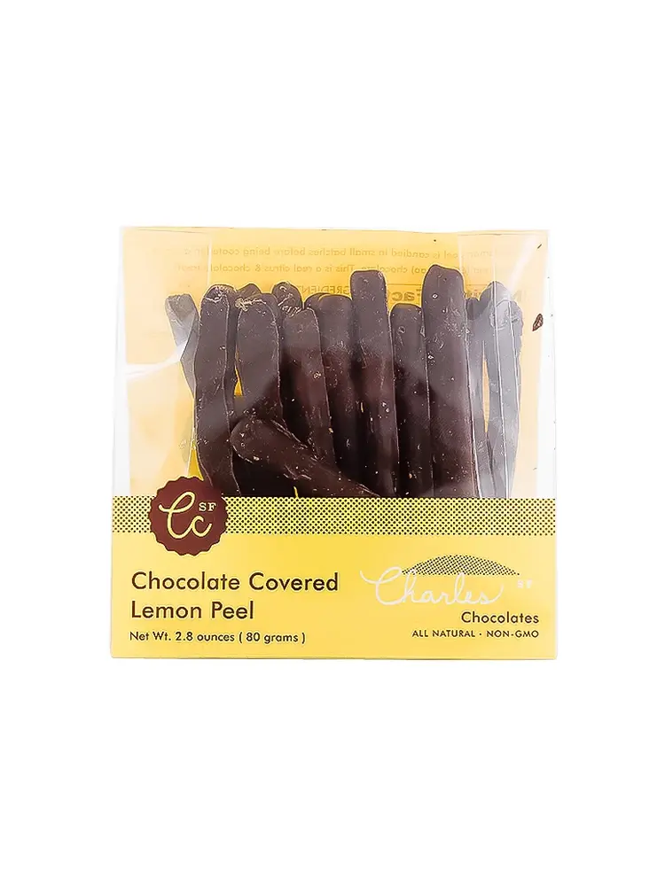 Charles Chocolates Chocolate Covered Lemon Peel 2.8oz, San Francisco, California