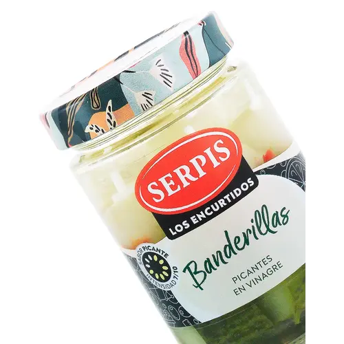 Serpis "Banderillas Picantes" Spicy Spanish Tapas Skewers 4.93oz Jar, Spain