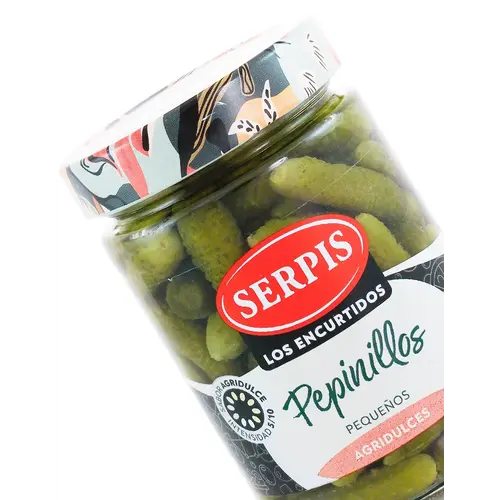 Serpis "Pepinillos Pequenos" Pickled Gherkins 6.35oz Jar, Spain
