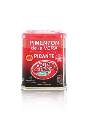 Vega Caceres "Picante" Hot Smoked Paprika Powder 2.64oz Tin, Spain