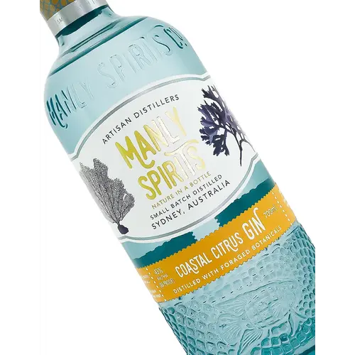 Manly Spirits Artisan Distillers Coastal Citrus Gin  Brew, Sydney, Australia 700ml