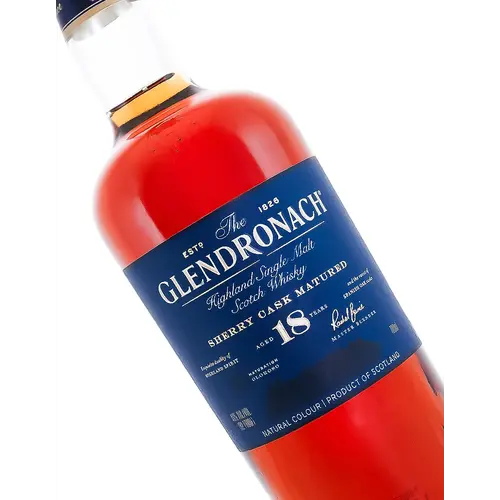Glendronach 18 Year Highland Single Malt Scotch Whisky Sherry Cast Matured 700ml