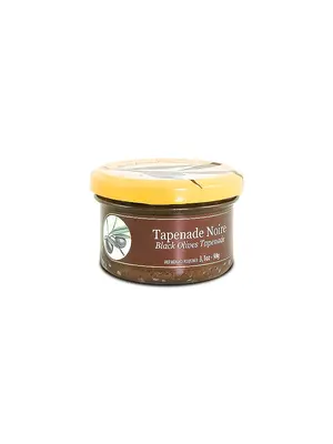 Delices du Luberon "Tapenade Noire" Black Olives Tapenade 3.1oz Jar, France