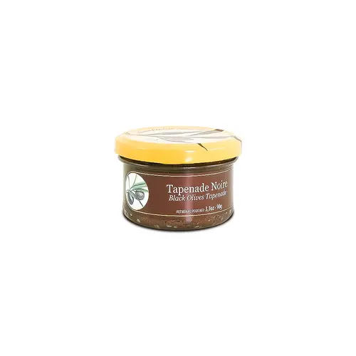 Delices du Luberon "Tapenade Noire" Black Olives Tapenade 3.1oz Jar, France