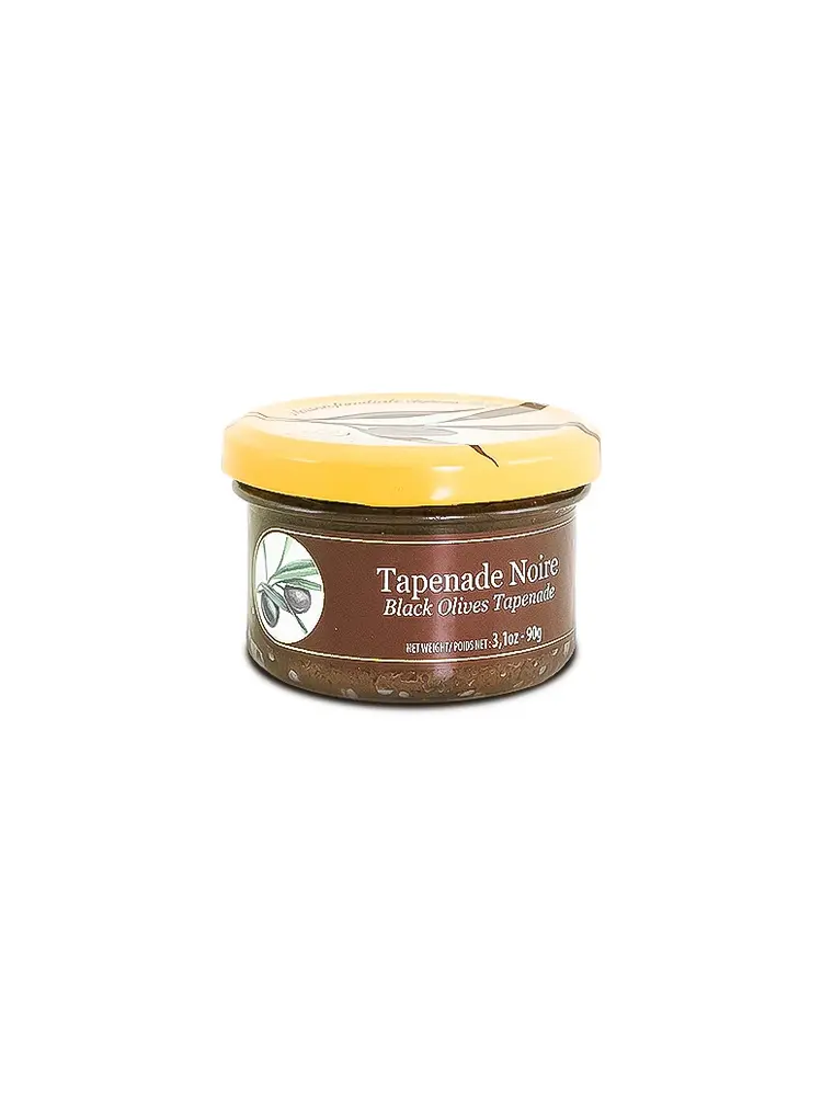 Delices du Luberon "Tapenade Noire" Black Olives Tapenade 3.1oz Jar, France