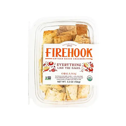 Firehook "Everything Like The Bagel" Mediterranean Baked Crackers 5.5oz Container, Chantilly, Virginia