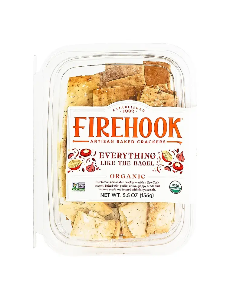 Firehook "Everything Like The Bagel" Mediterranean Baked Crackers 5.5oz Container, Chantilly, Virginia