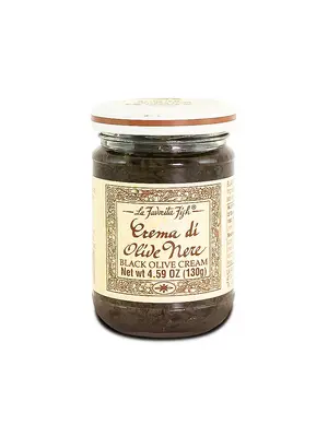 La Favorita "Crema di Olive Nere" Black Olive Cream 4.59oz Jar, Italy