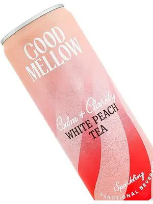 Good Mellow "White Peach Tea" Sparkling Functional Beverage 12oz Can, Wilmington, Delaware