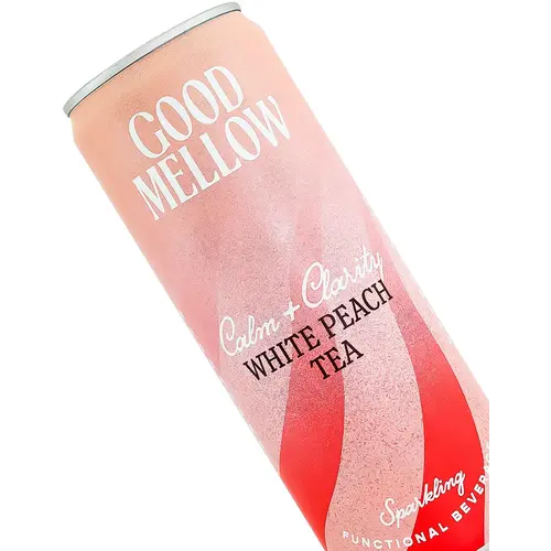 Good Mellow "White Peach Tea" Sparkling Functional Beverage 12oz Can, Wilmington, Delaware