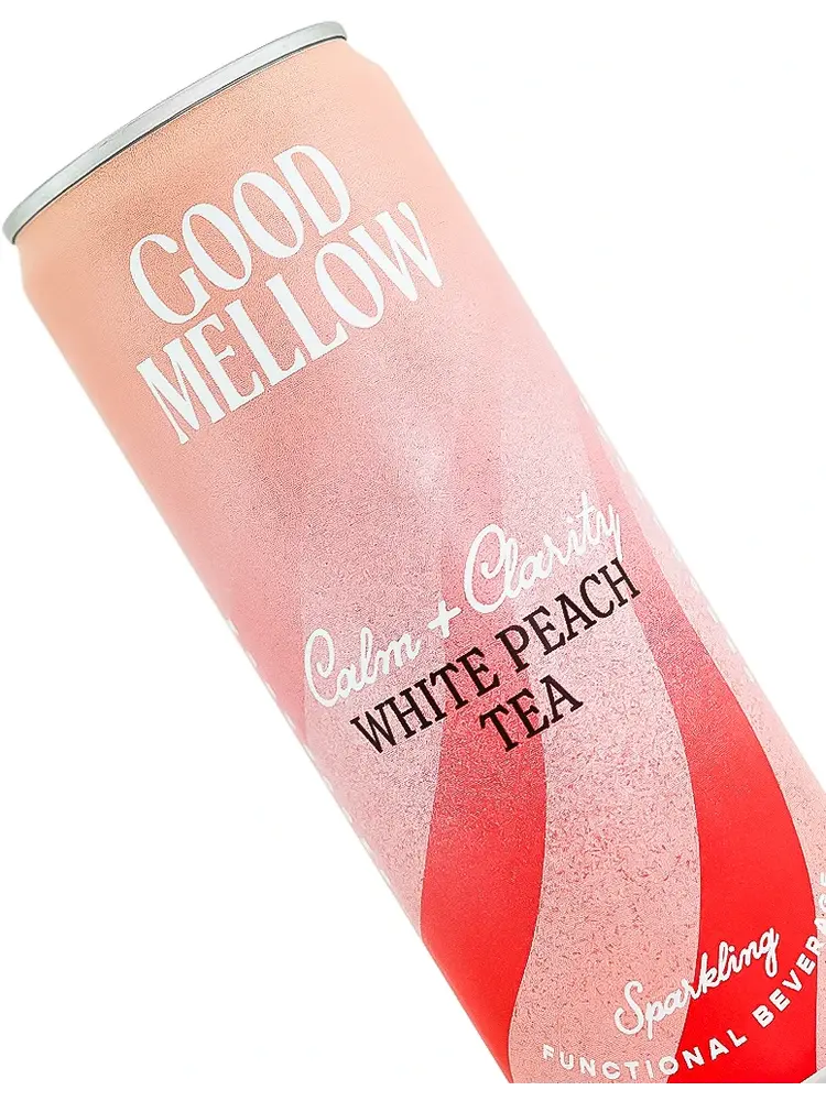 Good Mellow "White Peach Tea" Sparkling Functional Beverage 12oz Can, Wilmington, Delaware