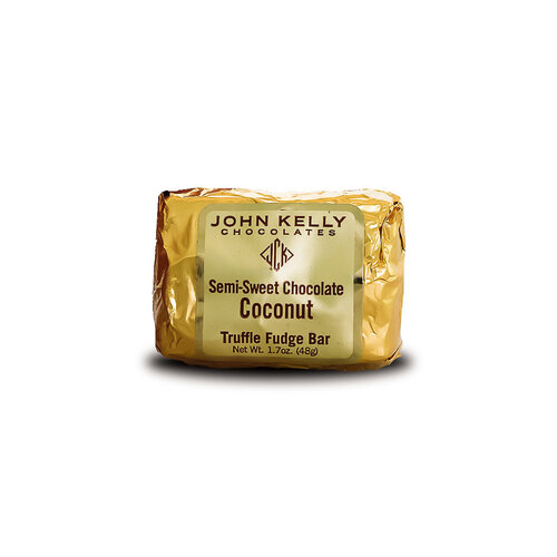 John Kelly 1 Piece Semi-Sweet Chocolate Coconut Truffle Fudge Bar 1.7oz, Los Angeles, California