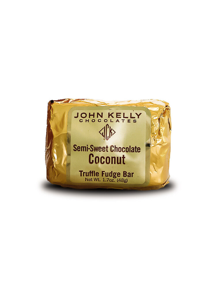 John Kelly 1 Piece Semi-Sweet Chocolate Coconut Truffle Fudge Bar 1.7oz, Los Angeles, California