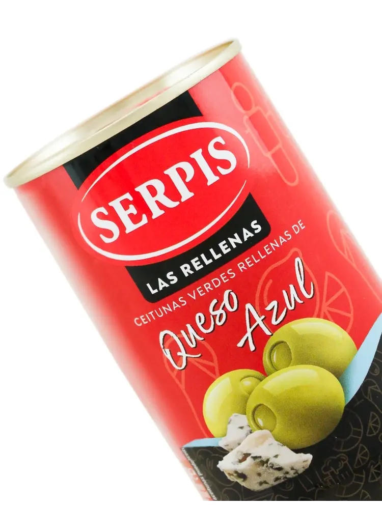 Serpis Green Olives Stuffed With Blue Cheese 4.59oz Can, Spain