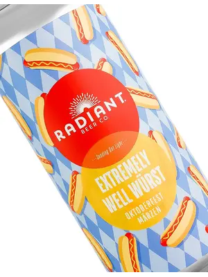 Radiant Beer Co"Extremely Well Wurst" Oktoberfest Marzen 16oz can - Anaheim, CA