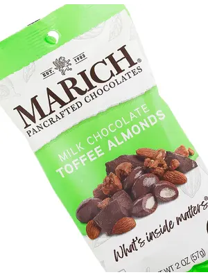 Marich Milk Chocolate Toffee Almonds 2oz Bag, Hollister, California