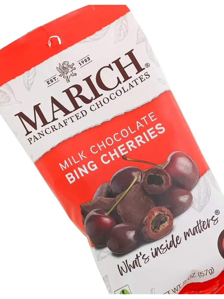 Marich Milk Chocolate Bing Cherries 2oz Bag, Hollister, California