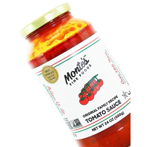 Monte's "Original Family Recipe" Tomato Sauce 24oz Jar, New York