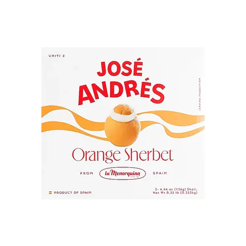 Jose Andres "Orange" Sherbet 2 Pack 4.44oz, Spain