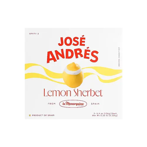 Jose Andres "Lemon" Sherbet 2 Pack 4.4oz, Spain