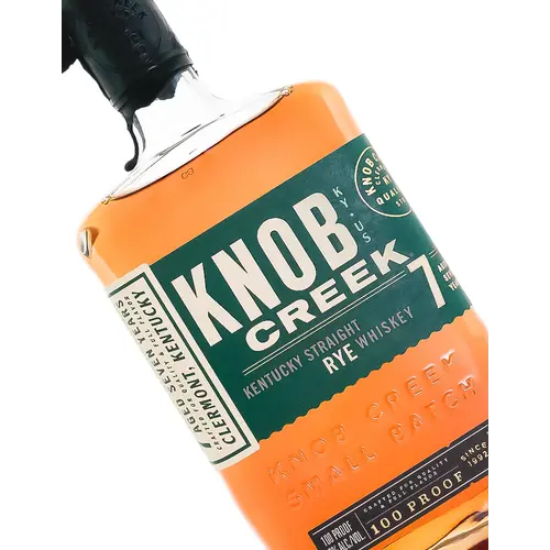 Knob Creek  Kentucky Straight Rye Whiskey Aged 7 Years 100 Proof
