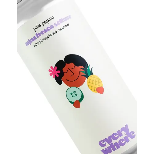 Everywhere Beer "Pina Pepino" Agua Fresca Seltzer 16oz Can - Orange, CA