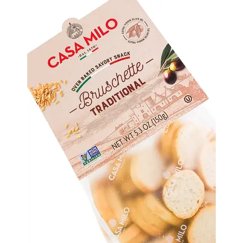 Casa Milo "Traditional" Bruschette 5.3oz Bag, Italy