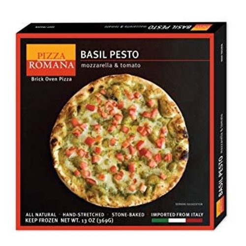 Pizza Romana Basil Pesto Brick Oven Pizza, Marche, Italy Pizza Romana Basil Pesto Brick Oven Pizza, Marche, Italy