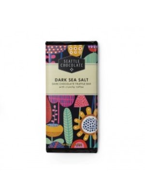 Seattle Chocolate Dark Sea Salt with Toffee Truffle Bar 2.5oz, Seattle, Washington