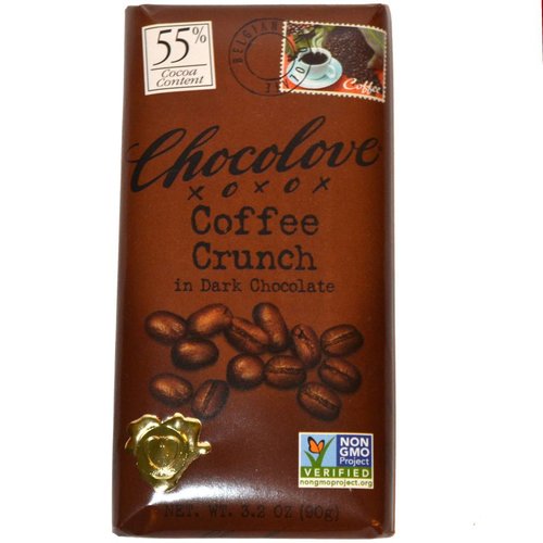 Chocolove Coffee Crunch Dark Chocolate Bar, Boulder