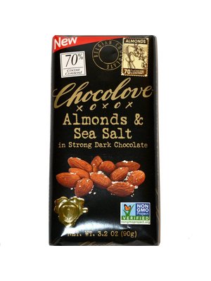 Chocolove Almonds & Sea Salt in Strong Dark Chocolate Bar, Boulder