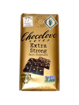 Chocolove 77% Extra Strong Dark Chocolate Bar, Boulder