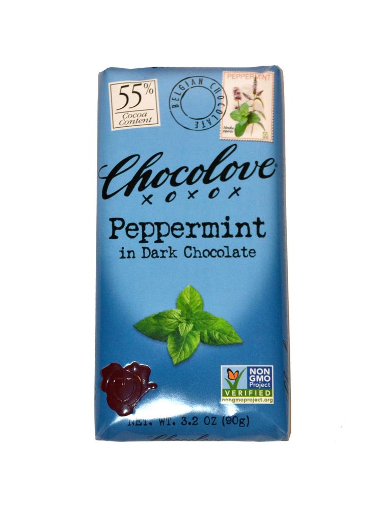 Chocolove Peppermint Dark Chocolate Bar, Boulder