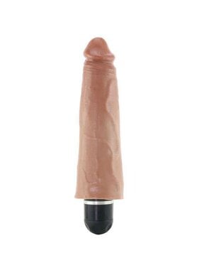 Pipedream Products King Cock 8" Vibrating Stiffy (Tan)