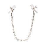 Cal Exotics nipple play Crystal Chain Nipple Clamps (White)
