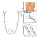 Cal Exotics nipple play Crystal Chain Nipple Clamps (White)