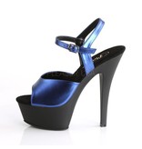 Pleaser USA KISS-209MMET Platform Ankle Strap Sandal (Blue)