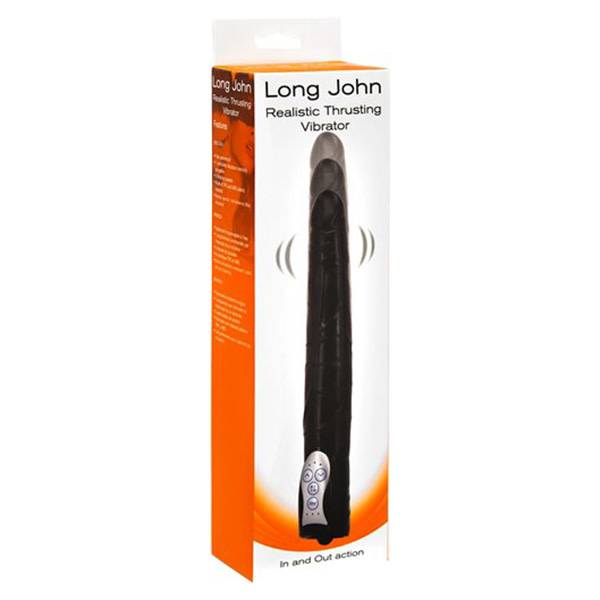 Seven Creations Long John 11" Thrusting Vibrator (Black)