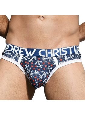 Andrew Christian Menswear Anchor Mesh Brief w/ Almost Naked