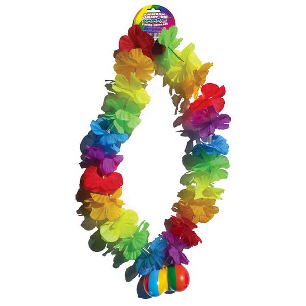 Hott Products Rainbow Light Up Flower Boobie Necklace