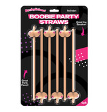 Hott Products Booby Straws: Light Flesh Coloured (Pack of 6)