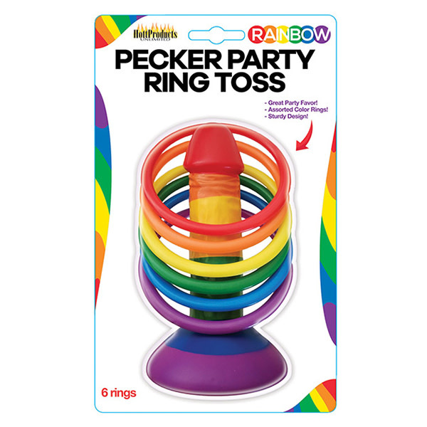 Hott Products Rainbow Pecker Party Ring Toss