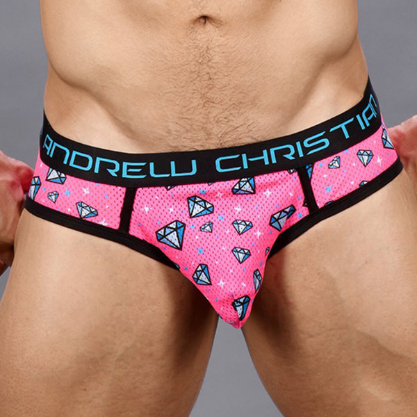 Andrew Christian Menswear Andrew Christian Forever Diamond Mesh Brief w/ Almost Naked